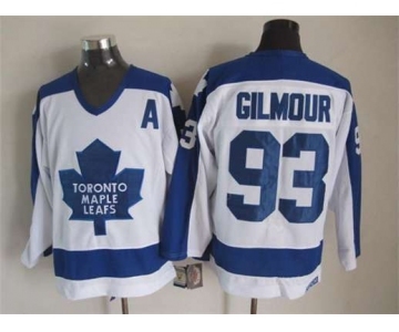 nhl jerseys toronto maple leafs #93 gilmour white[m&n][patch A]