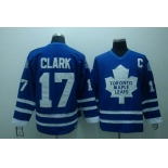 nhl toronto maple leafs #17 clark blue(c)