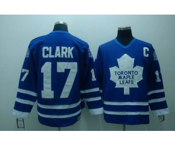 nhl toronto maple leafs #17 clark blue(c)