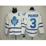 nhl toronto maple leafs #3 phaneuf patch white (c)