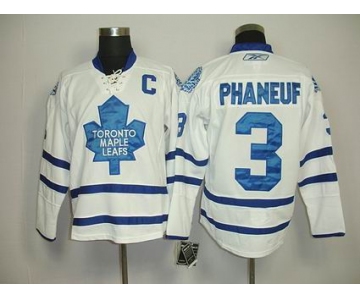 nhl toronto maple leafs #3 phaneuf patch white (c)