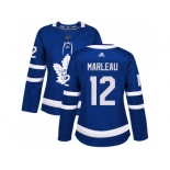 Women Adidas Toronto Maple Leafs #12 Patrick Marleau Blue Home Authentic Stitched NHL Jersey