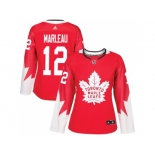 Women Adidas Toronto Maple Leafs #12 Patrick Marleau Red Team Canada Authentic Stitched NHL Jersey