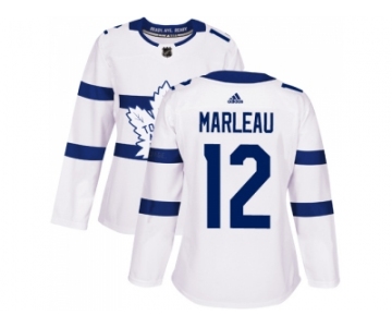 Women Adidas Toronto Maple Leafs #12 Patrick Marleau White Authentic 2018 Stadium Series Stitched NHL Jersey