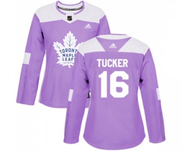 Women Adidas Toronto Maple Leafs #16 Darcy Tucker Authentic Purple Fights Cancer Practice NHL Jersey