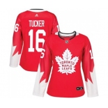 Women Adidas Toronto Maple Leafs #16 Darcy Tucker Authentic Red Alternate NHL Jersey