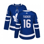 Women Adidas Toronto Maple Leafs #16 Darcy Tucker Authentic Royal Blue Home NHL Jersey