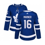 Women Adidas Toronto Maple Leafs #16 Mitchell Marner Authentic Royal Blue Home NHL Jersey