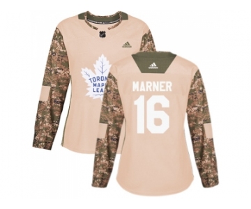 Women Adidas Toronto Maple Leafs #16 Mitchell Marner Camo Authentic 2017 Veterans Day Stitched NHL Jersey