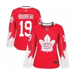 Women Adidas Toronto Maple Leafs #19 Bruce Boudreau Authentic Red Alternate NHL Jersey