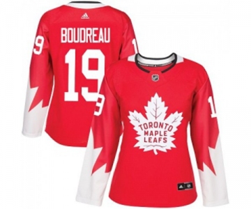 Women Adidas Toronto Maple Leafs #19 Bruce Boudreau Authentic Red Alternate NHL Jersey