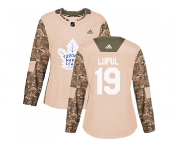 Women Adidas Toronto Maple Leafs #19 Joffrey Lupul Camo Authentic 2017 Veterans Day Stitched NHL Jersey