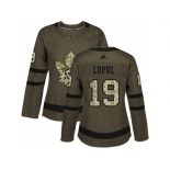 Women Adidas Toronto Maple Leafs #19 Joffrey Lupul Green Salute to Service Stitched NHL Jersey