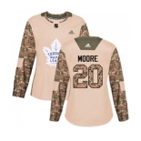 Women Adidas Toronto Maple Leafs #20 Dominic Moore Authentic Camo Veterans Day Practice NHL Jersey