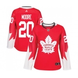 Women Adidas Toronto Maple Leafs #20 Dominic Moore Authentic Red Alternate NHL Jersey