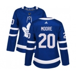 Women Adidas Toronto Maple Leafs #20 Dominic Moore Authentic Royal Blue Home NHL Jersey