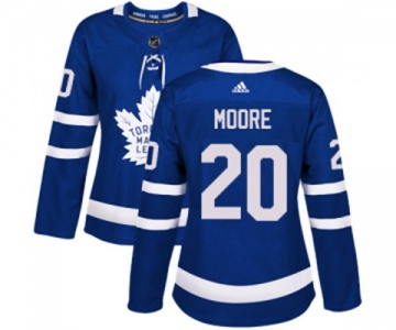 Women Adidas Toronto Maple Leafs #20 Dominic Moore Authentic Royal Blue Home NHL Jersey