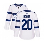 Women Adidas Toronto Maple Leafs #20 Dominic Moore Authentic White 2018 Stadium Series NHL Jersey