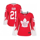 Women Adidas Toronto Maple Leafs #21 Bobby Baun Authentic Red Alternate NHL Jersey