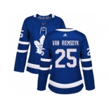 Women Adidas Toronto Maple Leafs #25 James Van Riemsdyk Blue Home Authentic Stitched NHL Jersey