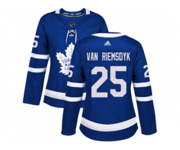 Women Adidas Toronto Maple Leafs #25 James Van Riemsdyk Blue Home Authentic Stitched NHL Jersey