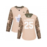 Women Adidas Toronto Maple Leafs #25 James Van Riemsdyk Camo Authentic 2017 Veterans Day Stitched NHL Jersey