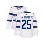 Women Adidas Toronto Maple Leafs #25 James Van Riemsdyk White Authentic 2018 Stadium Series Stitched NHL Jersey