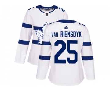 Women Adidas Toronto Maple Leafs #25 James Van Riemsdyk White Authentic 2018 Stadium Series Stitched NHL Jersey