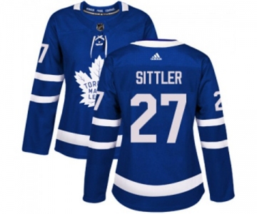 Women Adidas Toronto Maple Leafs #27 Darryl Sittler Authentic Royal Blue Home NHL Jersey