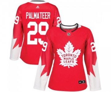 Women Adidas Toronto Maple Leafs #29 Mike Palmateer Authentic Red Alternate NHL Jersey