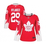 Women Adidas Toronto Maple Leafs #29 William Nylander Authentic Red Alternate NHL Jersey