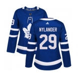 Women Adidas Toronto Maple Leafs #29 William Nylander Authentic Royal Blue Home NHL Jersey