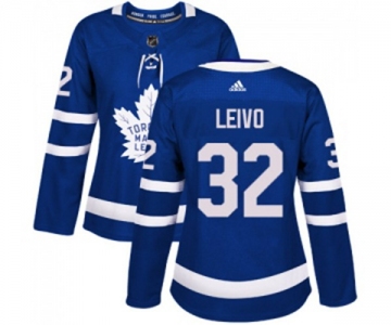 Women Adidas Toronto Maple Leafs #32 Josh Leivo Authentic Royal Blue Home NHL Jersey