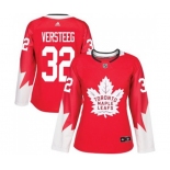 Women Adidas Toronto Maple Leafs #32 Kris Versteeg Authentic Red Alternate NHL Jersey