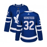 Women Adidas Toronto Maple Leafs #32 Kris Versteeg Authentic Royal Blue Home NHL Jersey