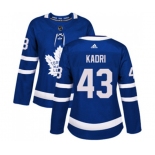 Women Adidas Toronto Maple Leafs #43 Nazem Kadri Authentic Royal Blue Home NHL Jersey