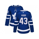 Women Adidas Toronto Maple Leafs #43 Nazem Kadri Blue Home Authentic Stitched NHL Jersey