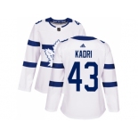 Women Adidas Toronto Maple Leafs #43 Nazem Kadri White Authentic 2018 Stadium Series Stitched NHL Jersey