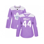 Women Adidas Toronto Maple Leafs #44 Morgan Rielly Purple Authentic Fights Cancer Stitched NHL Jersey