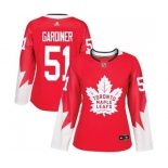 Women Adidas Toronto Maple Leafs #51 Jake Gardiner Authentic Red Alternate NHL Jersey