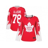 Women Adidas Toronto Maple Leafs #78 Timothy Liljegren Authentic Red Alternate NHL Jersey