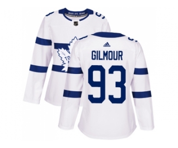 Women Adidas Toronto Maple Leafs #93 Doug Gilmour White Authentic 2018 Stadium Series Stitched NHL Jersey