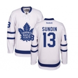 Women Reebok Toronto Maple Leafs #13 Mats Sundin Authentic White Away NHL Jersey