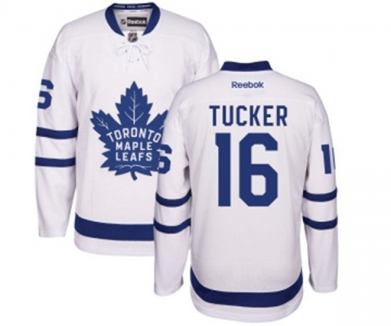 Women Reebok Toronto Maple Leafs #16 Darcy Tucker Authentic White Away NHL Jersey