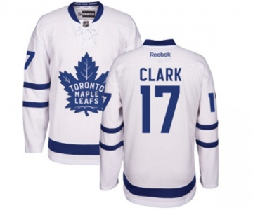 Women Reebok Toronto Maple Leafs #17 Wendel Clark Authentic White Away NHL Jersey