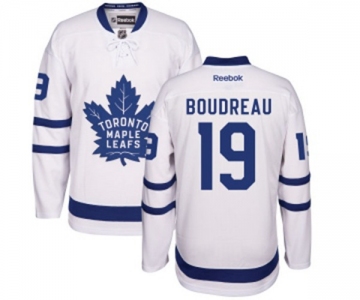 Women Reebok Toronto Maple Leafs #19 Bruce Boudreau Authentic White Away NHL Jersey