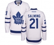 Women Reebok Toronto Maple Leafs #21 Borje Salming Authentic White Away NHL Jersey