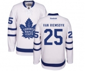 Women Reebok Toronto Maple Leafs #25 James Van Riemsdyk Authentic White Away NHL Jersey