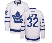 Women Reebok Toronto Maple Leafs #32 Josh Leivo Authentic White Away NHL Jersey