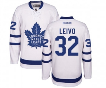 Women Reebok Toronto Maple Leafs #32 Josh Leivo Authentic White Away NHL Jersey